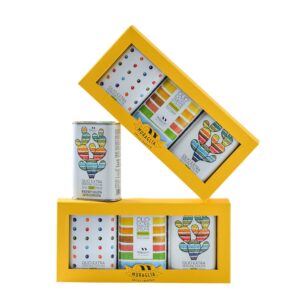 Coloured tin gift set